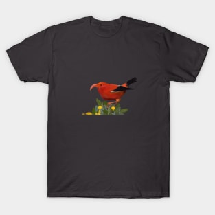 ‘Iʻiwi, Hawaiian Bird T-Shirt